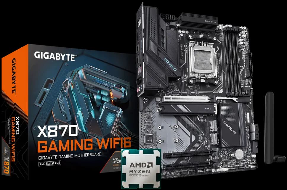 Bundle Gigabyte X870 GAMING WiFi 6 + AMD Ryzen 5-7500X3D Tray