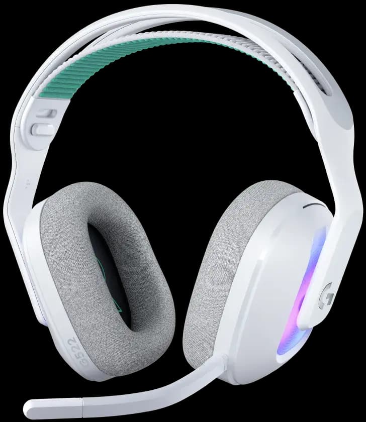Logitech G522 LIGHTSPEED Wireless Headset 981-001550 White — Tri-Mode Lightspeed/Bluetooth/USB-C, 40mm PRO-G, 48kHz Broadcast Mic, Up to 90h