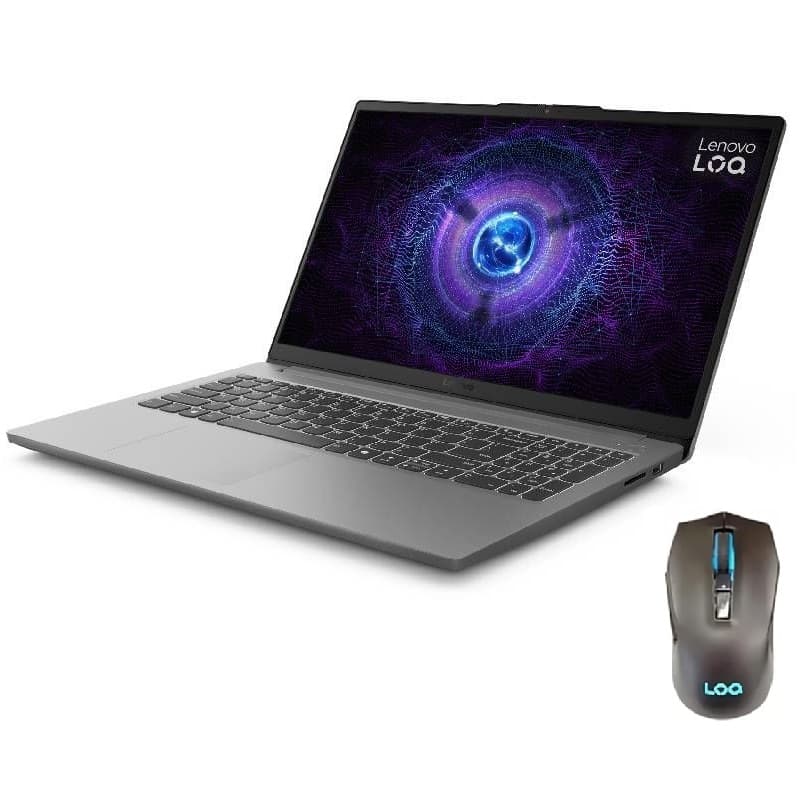 لابتوب لينوفو LOQ Essential 15IAX9E جيمنج 83LK0070ED، انتل كور i5-12450HX، شاشة 15.6 بوصة، هارد 512GB SSD، رام 16GB، كرت شاشة انفيديا GeForce RTX 3050، ويندوز 11 - لون رمادي