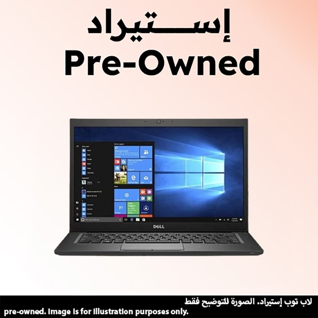 Dell Latitude 7480 Pre-Owned Laptop, 14 Inch FHD LED Display, Windows 10 Pro- Black