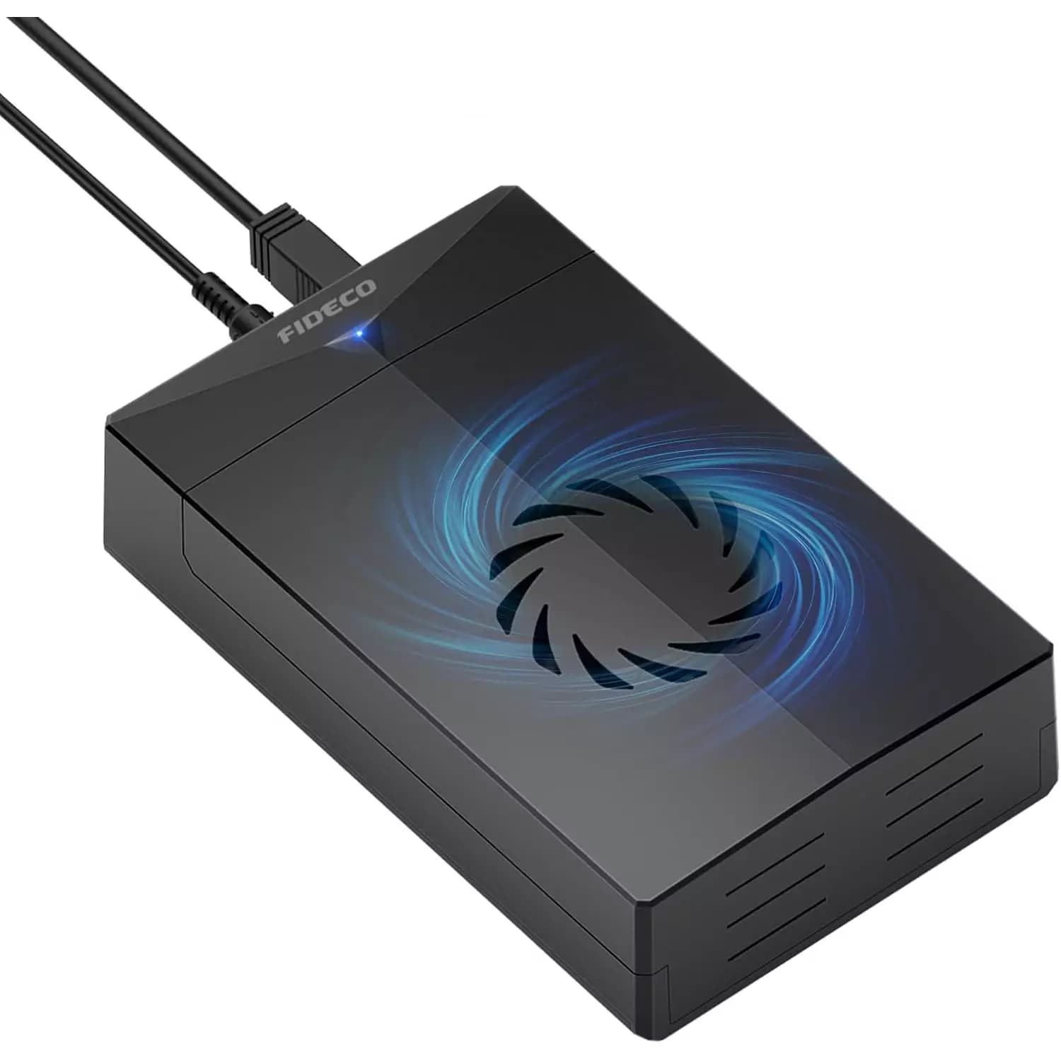 FIDECO P3U-U3 USB 3.0 External Hard Drive Enclosure – 2.5″ & 3.5″ SATA HDD/SSD with Cooling Fan