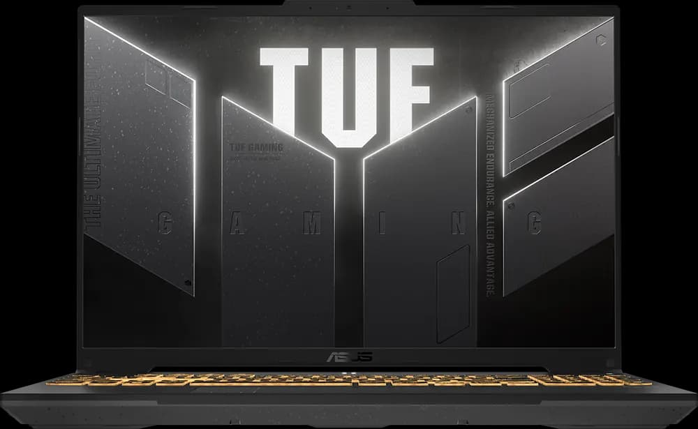 لابتوب اسوس TUF جيمنج F16 FX607VJB-RL165W - معالج Core 5 210H، رام 16 جيجابايت DDR5، هارد 512 جيجابايت PCIe 4.0 SSD، كرت شاشة RTX 3050 6 جيجابايت، شاشة 16 بوصة WUXGA 144Hz، ويندوز 11 - رمادي