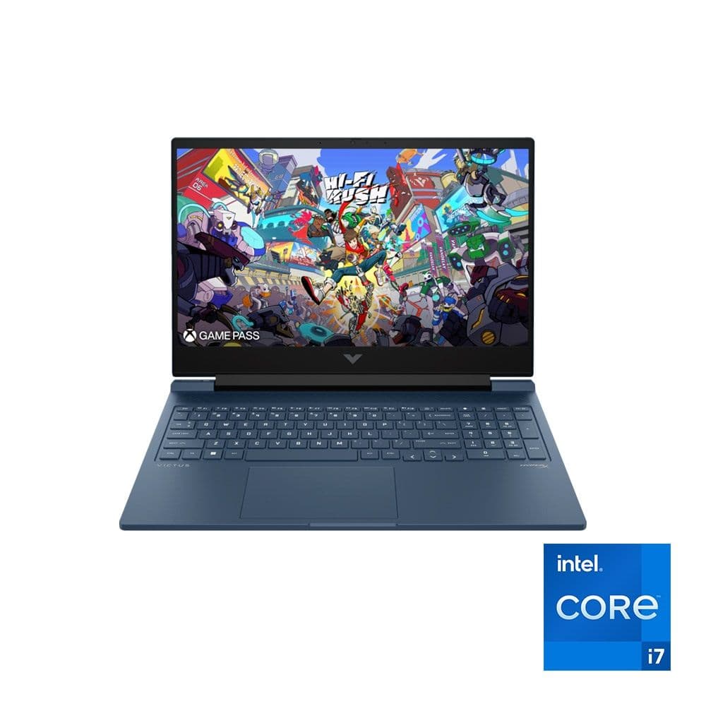 لابتوب HP VICTUS-16-R1046NE معالج Intel Core i7 14700HX رامات 16 جيجا DDR5 هارد 1 تيرا كارت شاشة NVIDIA GeForce RTX 4050 6GB شاشة IPS LED "16.1 دوس ازرق