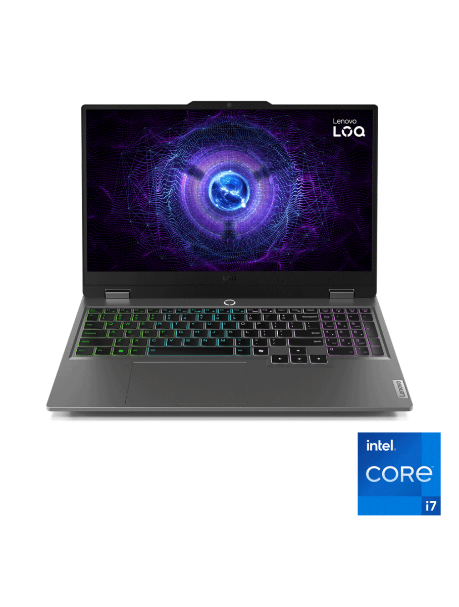 لابتوب جيمينج Lenovo LOQ 15IRX9 معالج Intel core I7 -13645HX رامات 16 جيجابايت هارد 512 جيجابايت كارت شاشة NVIDIA Geforce RTX 4050 6GB شاشة 15.6" FHD ويندوز 11
